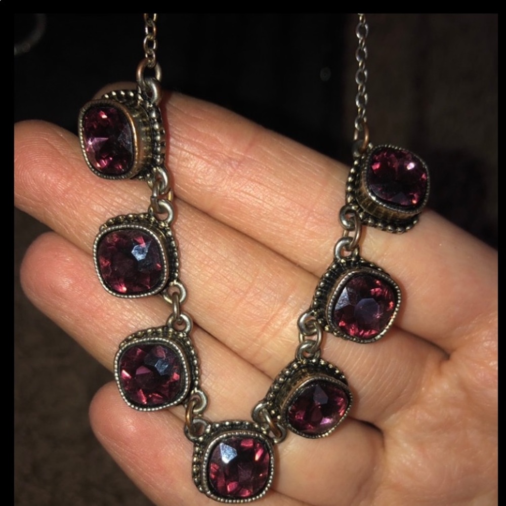 red jewel necklace